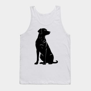 Black labrador silhouette illustration Tank Top